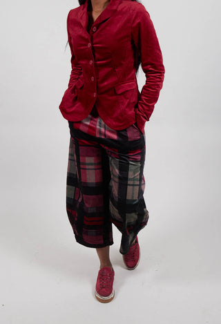 Balloon Leg Trousers in Check Multicolour - 3230104