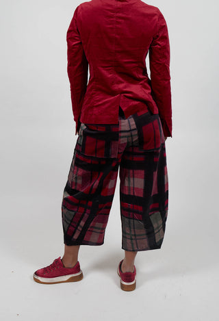 Balloon Leg Trousers in Check Multicolour - 3230104