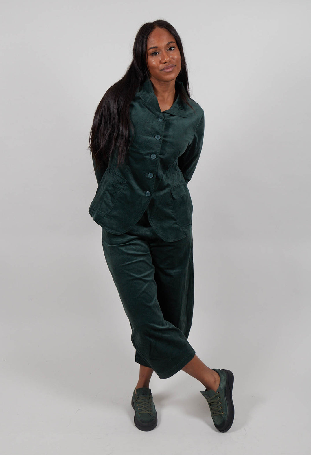 Balloon Leg Trousers in Forest  - 3230114
