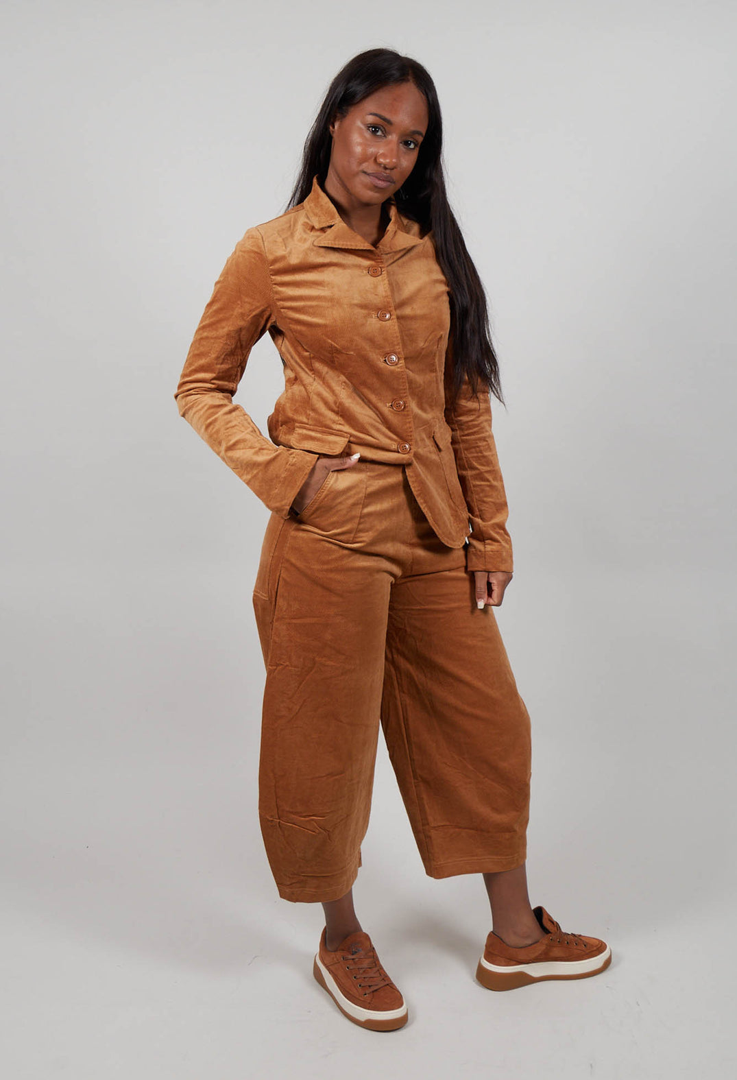 Balloon Leg Trousers in Bronze - 3230114