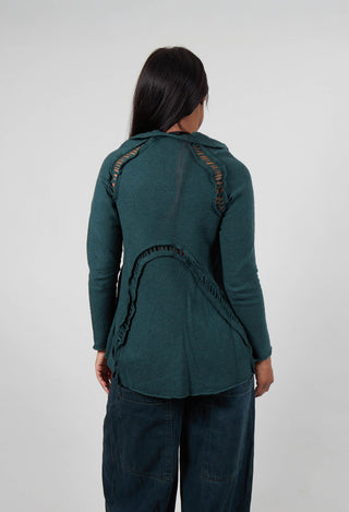 High Neck Cardigan in Forest  - 3247104