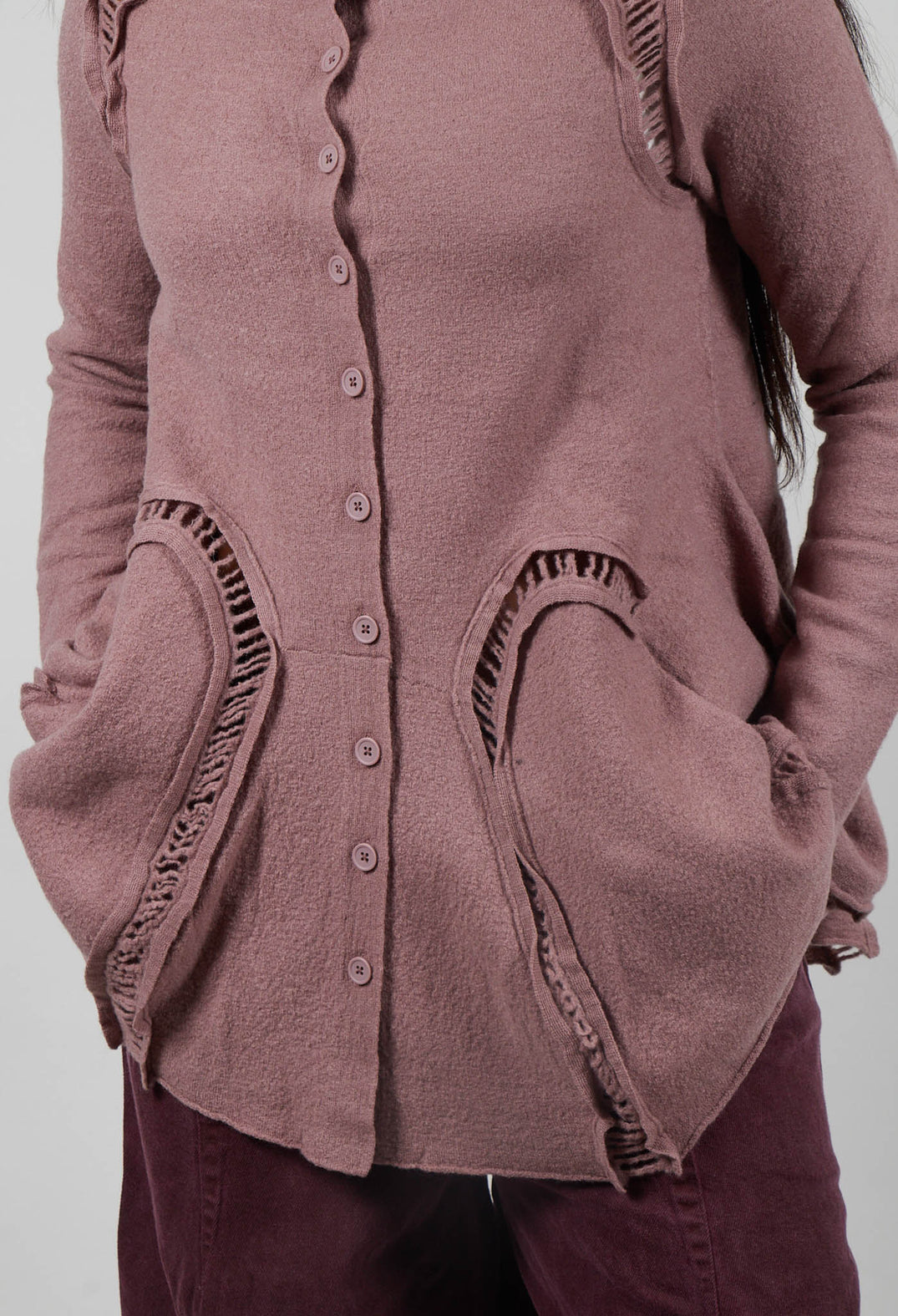 High Neck Cardigan in Crystal  - 3247104
