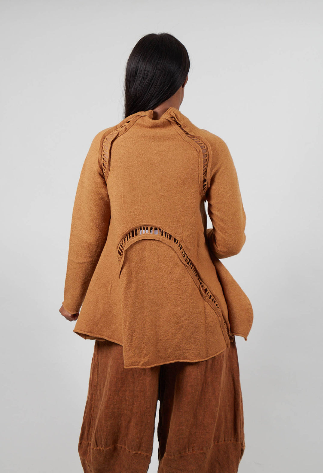 High Neck Cardigan in Bronze  - 3247104