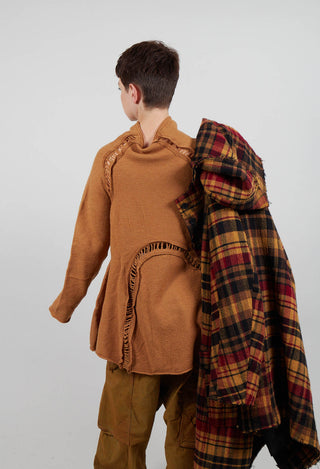 High Neck Cardigan in Bronze  - 3247104