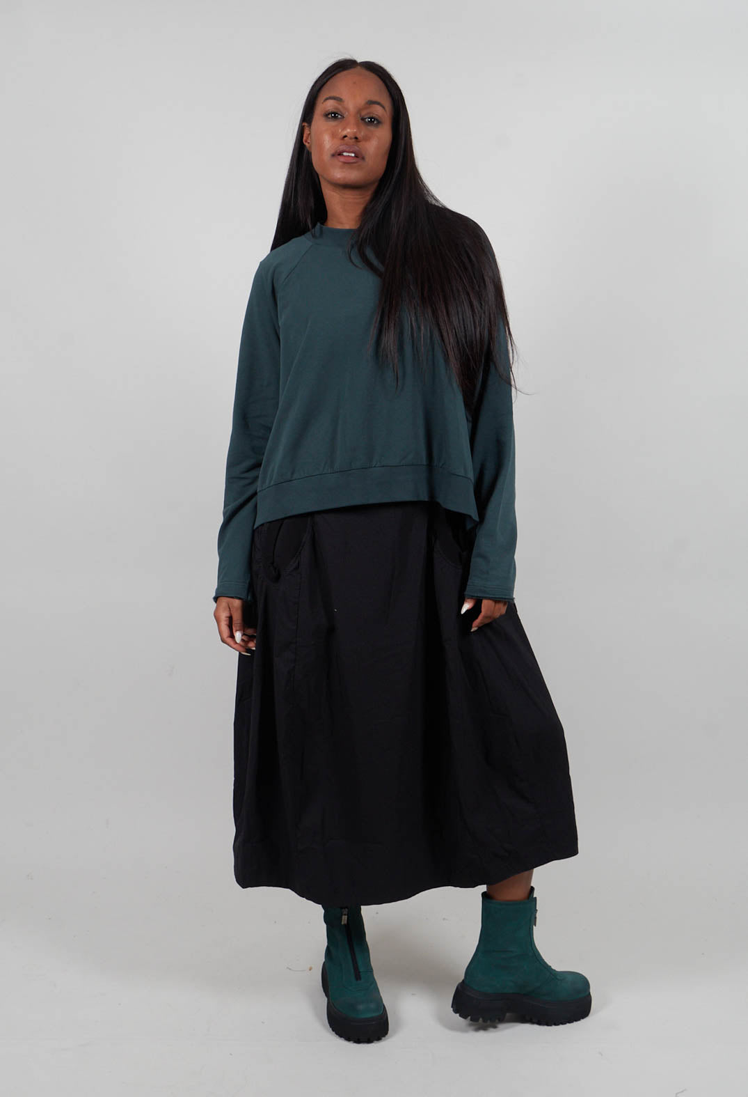 Oversized Sweatshirt in Forest  - 3250504