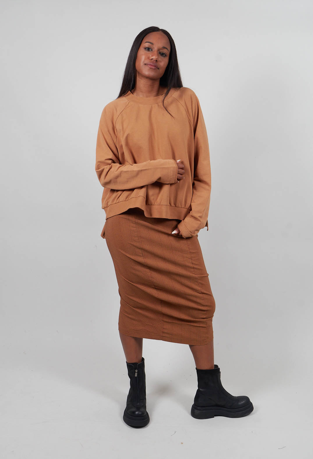 Oversized Sweatshirt in Bronze - 3250504