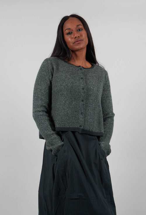 Cropped Cardigan in Forest Park Jacquard  - 3277101