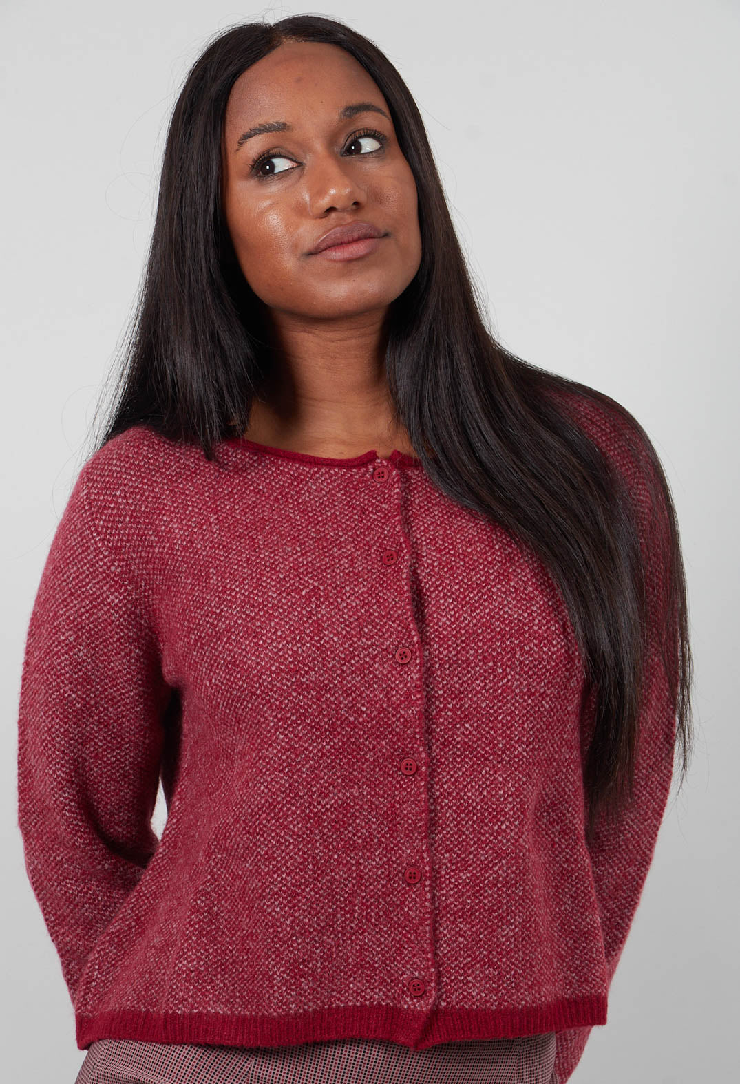 Cropped Cardigan in Lava Crystal Jacquard  - 3277101
