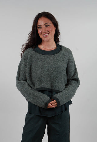 Cropped Jumper in Forest Park Jacquard  - 3270703