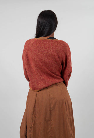 Cropped Jumper in Bronze Lava Jacquard  - 3270703