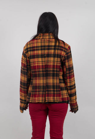 Raw Edge Jacket in Lava Check  - 3281101