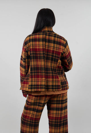 Raw Edge Jacket in Lava Check  - 3281101