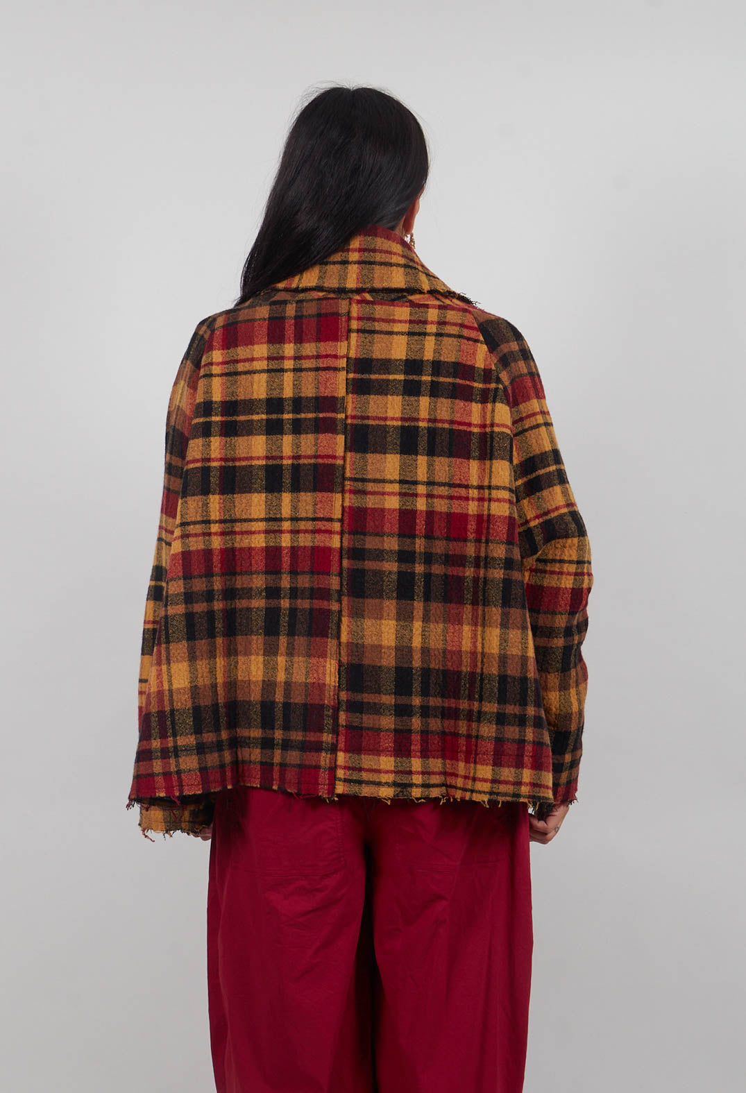 Boxy Jacket in Lava Check  - 3281102