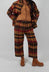 Straight Leg Trousers in Lava Check - 3280104