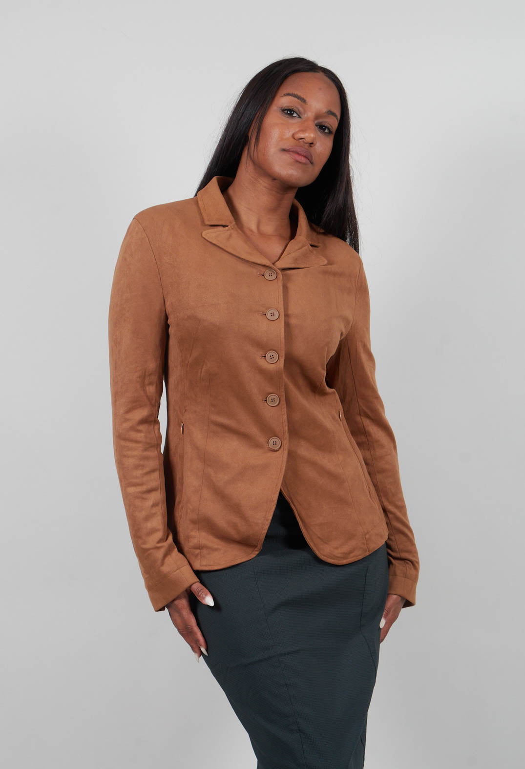 Fitted Jacket in Bronze - 3301114