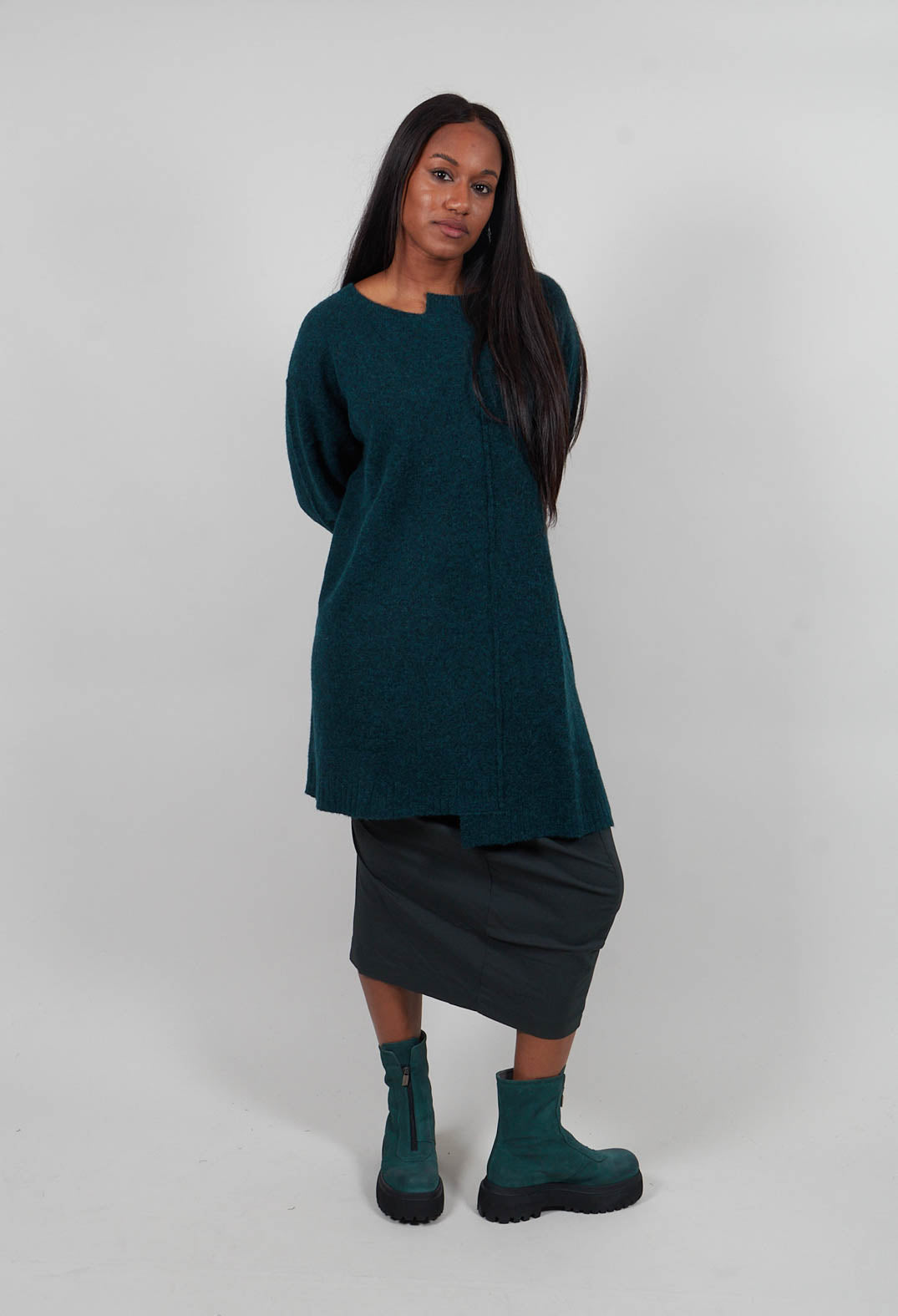 Jumper Dress in Forest Melange  - 3317003