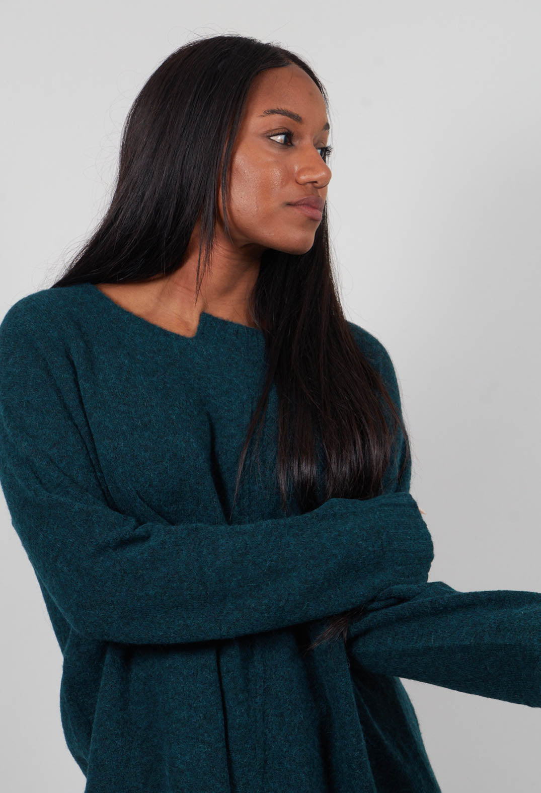 Jumper Dress in Forest Melange  - 3317003