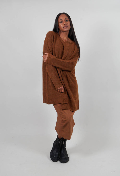 Jumper Dress in Bronze Melange - 3317003