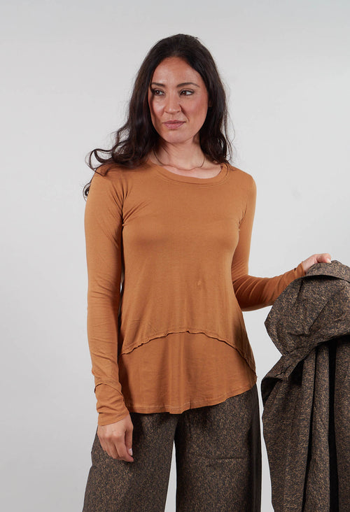 Long Sleeve Top in Bronze  - 3330501