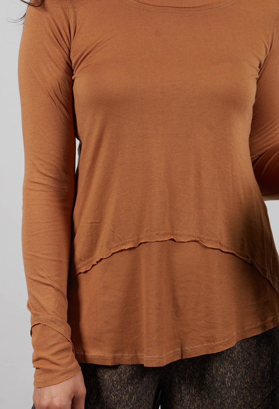 Long Sleeve Top in Bronze  - 3330501