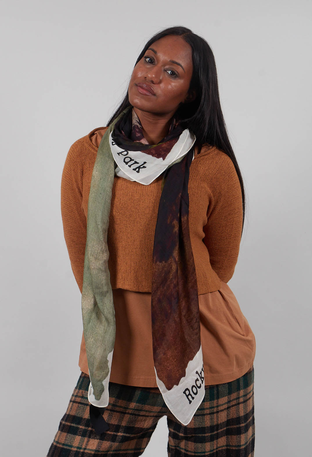 Lightweight Scarf in Mountain Print - 3361403