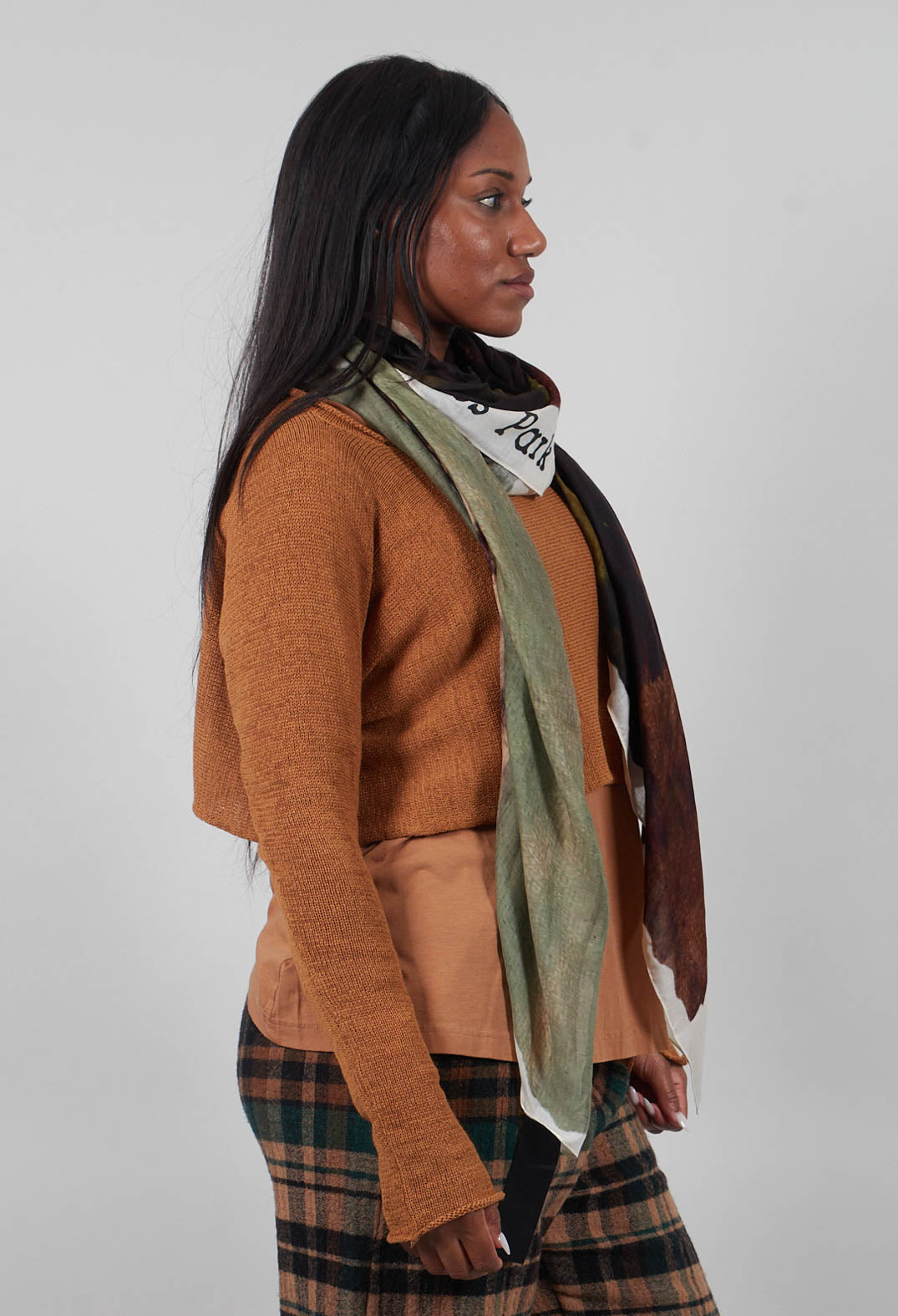 Lightweight Scarf in Mountain Print - 3361403