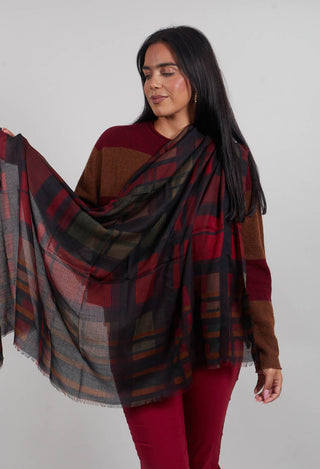 Oversized Scarf in Check Multicolor - 3361404