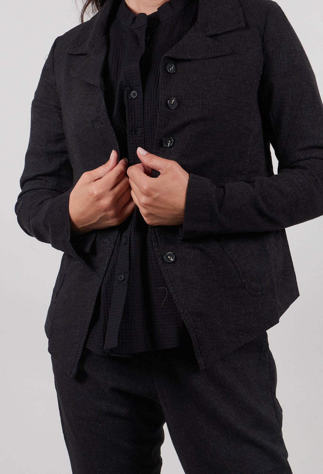 Pinstripe Blazer in Black Stripe -3411101