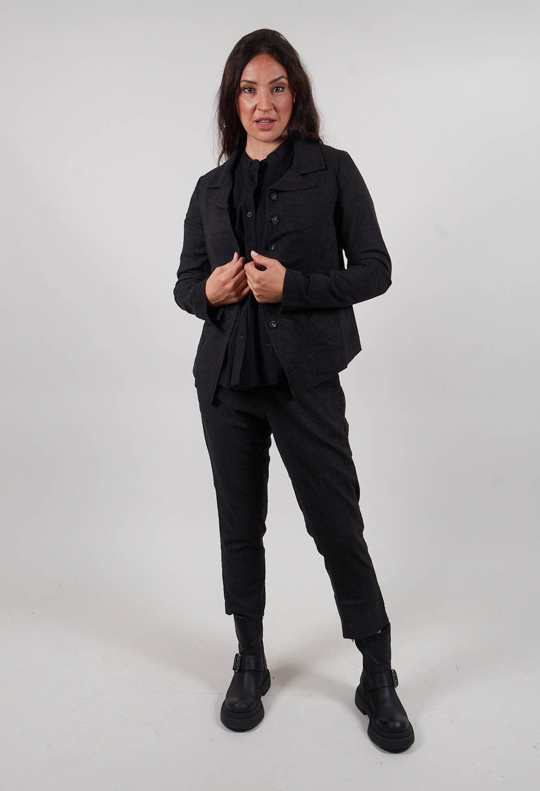 Pinstripe Blazer in Black Stripe -3411101
