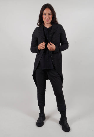 Tailored Coat in Black Stripe  - 3411207