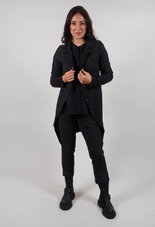 Tailored Coat in Black Stripe  - 3411207
