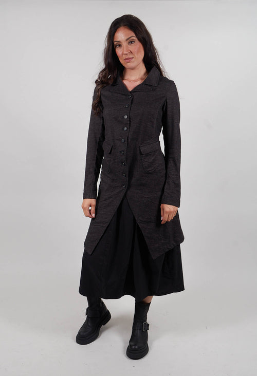 Tailored Coat in Bronze Stripe  - 3411217