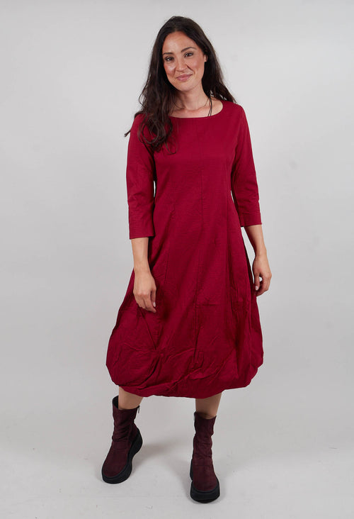 Balloon Hem Dress in Lava  - 3420902