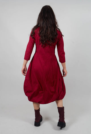 Balloon Hem Dress in Lava  - 3420902