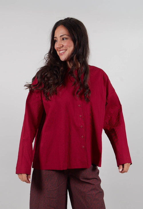 Stand Collar Shirt in Lava  - 3420403
