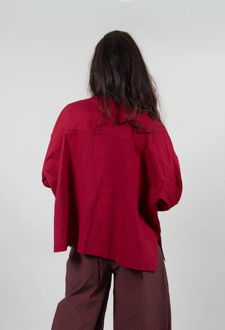 Stand Collar Shirt in Lava  - 3420403