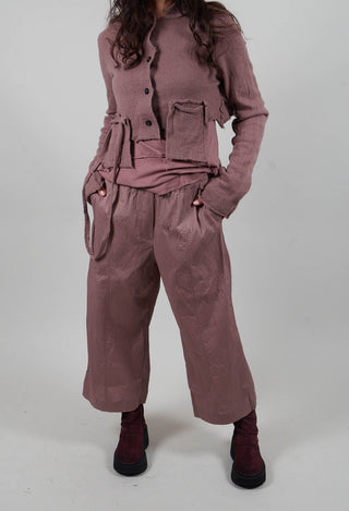 Cropped Wide Leg Trousers in Crystal - 3420105