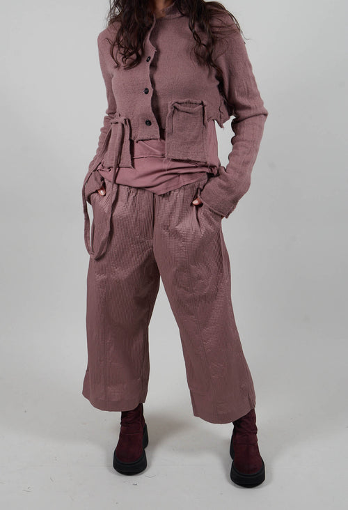 Cropped Wide Leg Trousers in Crystal - 3420105