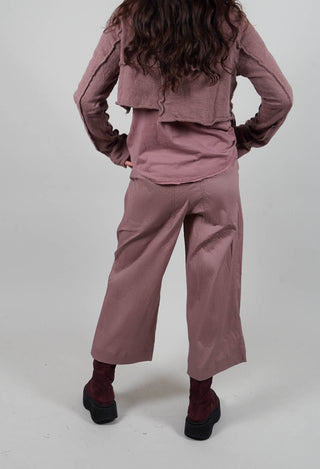 Cropped Wide Leg Trousers in Crystal - 3420105