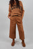 Cropped Wide Leg Trousers in Bronze - 3420105