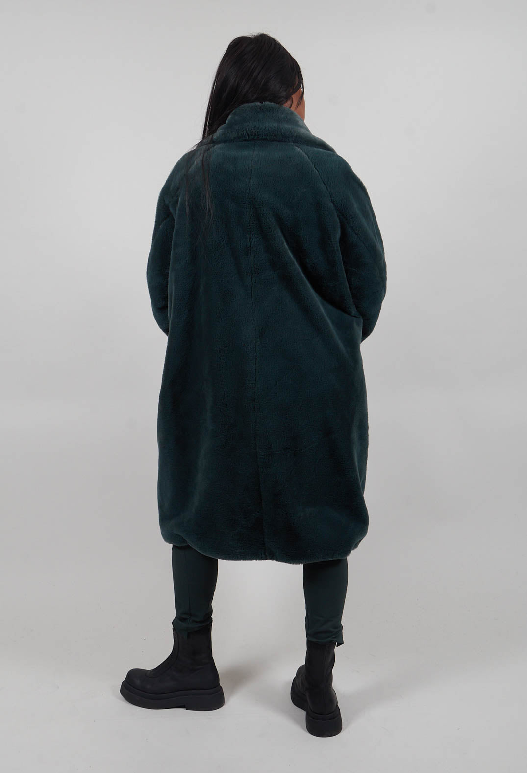 Faux Fur Coat in Forest  - 3431202