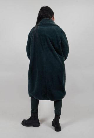 Faux Fur Coat in Forest  - 3431202