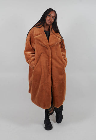 Faux Fur Coat in Bronze - 3431202