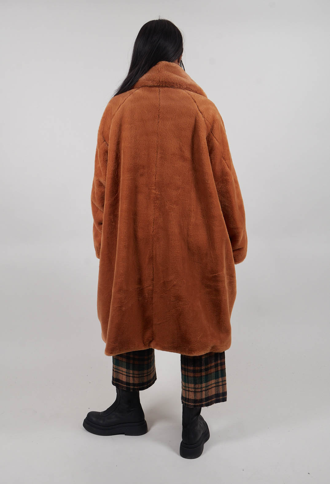 Faux Fur Coat in Bronze - 3431202