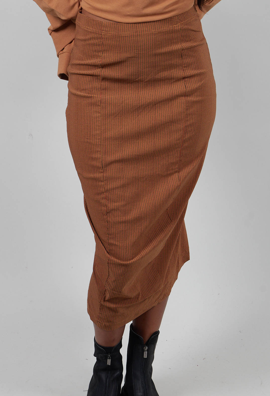 Pencil Skirt in Bronze Print  - 3440305