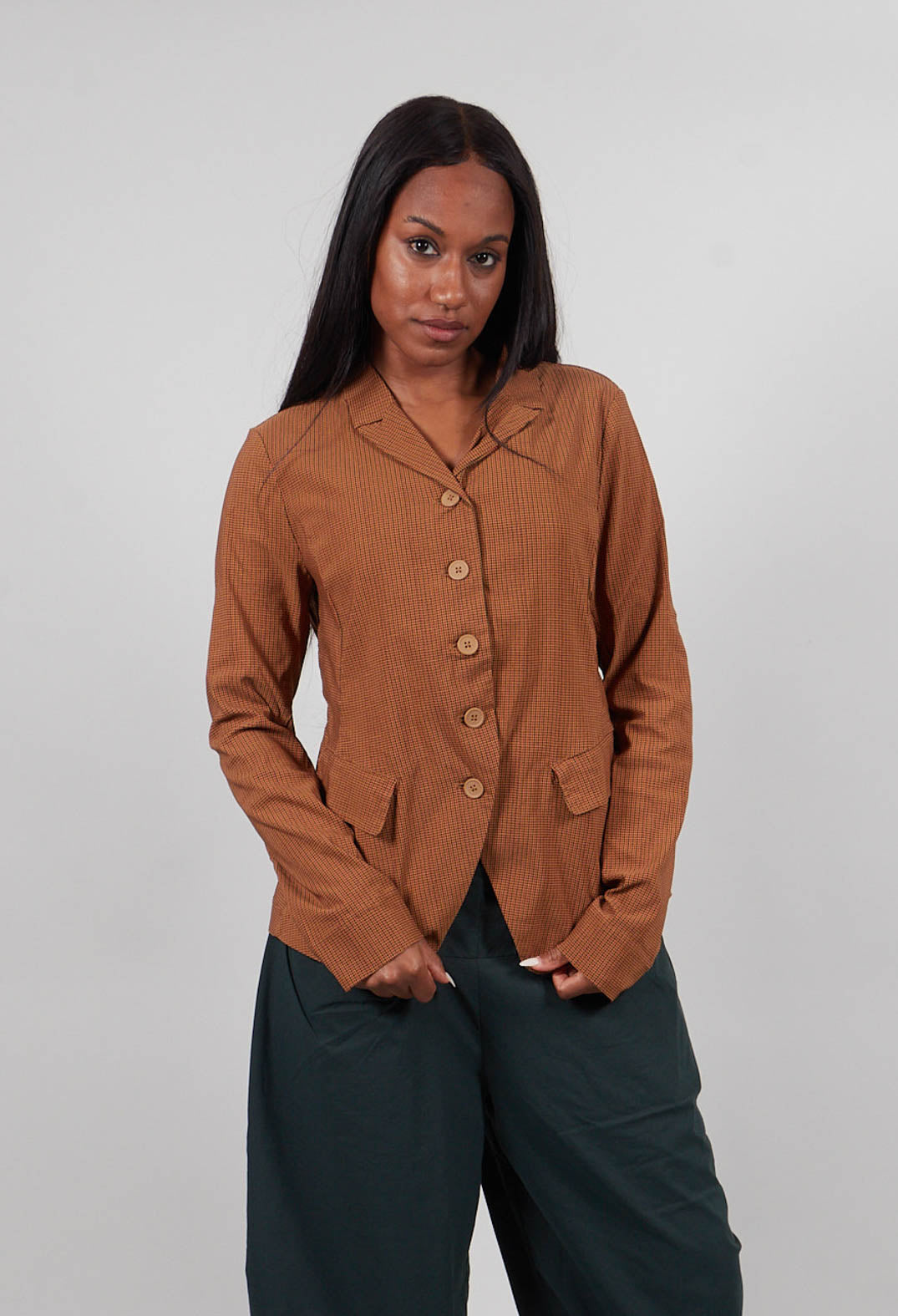Slim Fit Jacket in Bronze Print  - 3441107