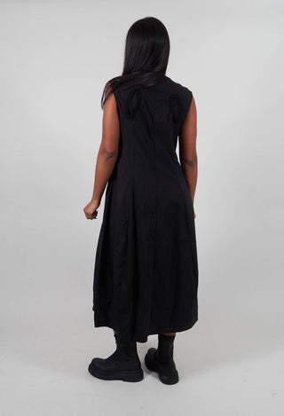 Tulip Hem Dress in Black Print  - 3440919