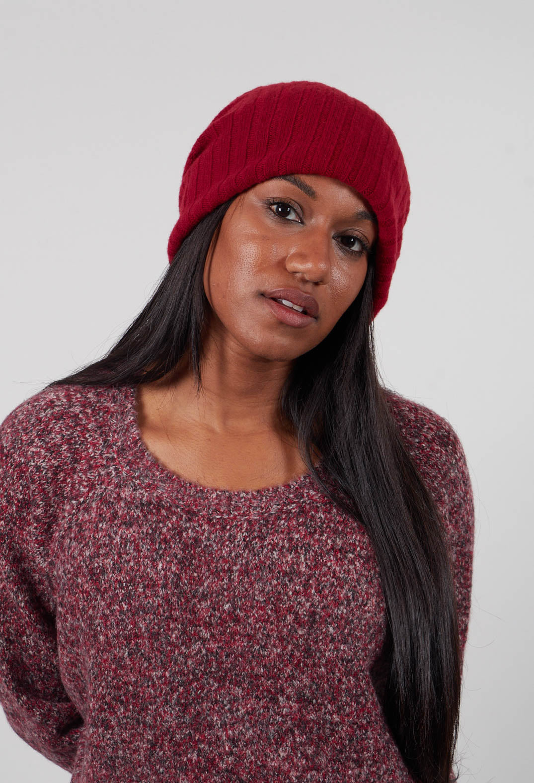 Ribbed Hat in Lava  - 3454606