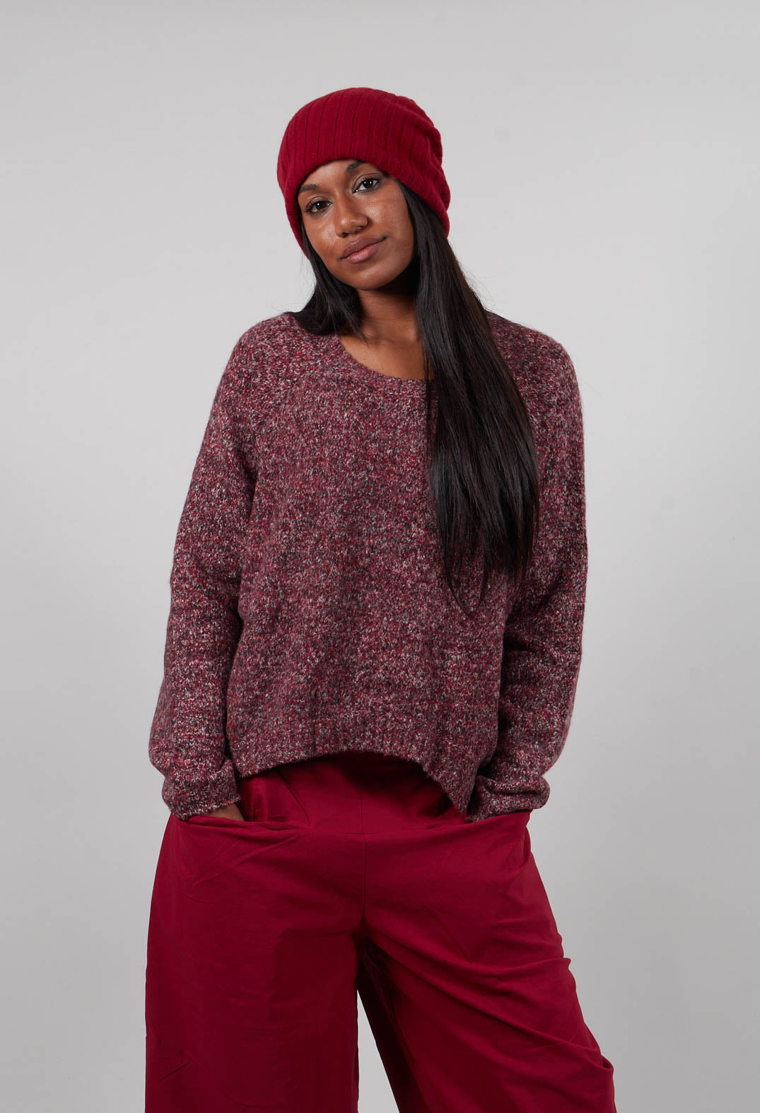 Ribbed Hat in Lava  - 3454606