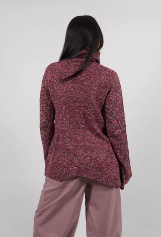 Roll Neck Jumper in Lava Melange  - 3460701